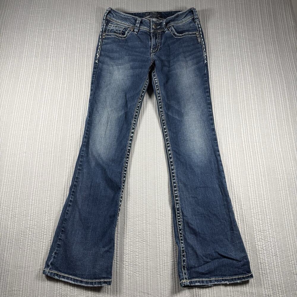 Silver Jeans Suki Boot Cut 28 X 32 Embroidered Boho Chic Western Vintage